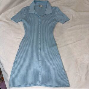 Cotton On Blue Midi Dress with Notched Collar